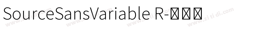 SourceSansVariable R字体转换